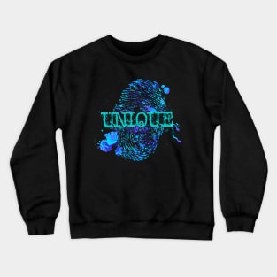 Unique Teal Purple Thumbprint Crewneck Sweatshirt